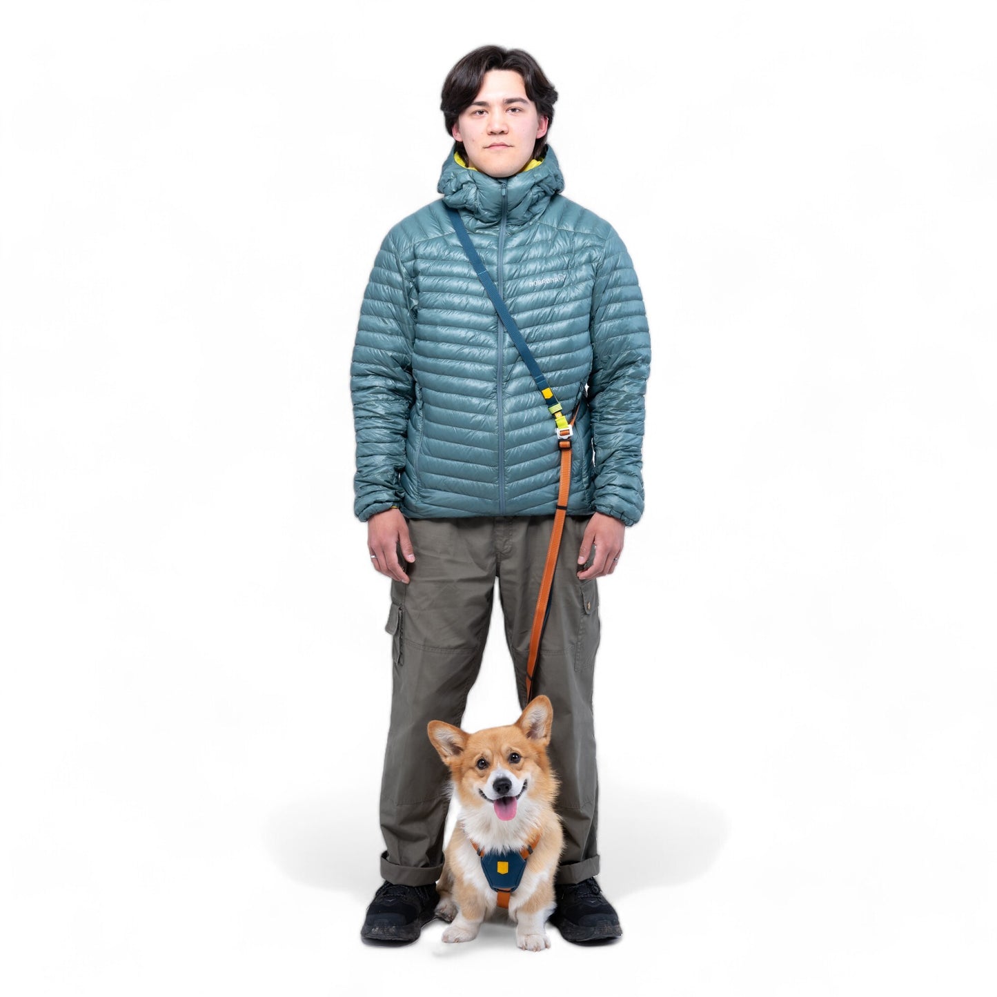 Color Block Multi-use Leash Terracotta Mix