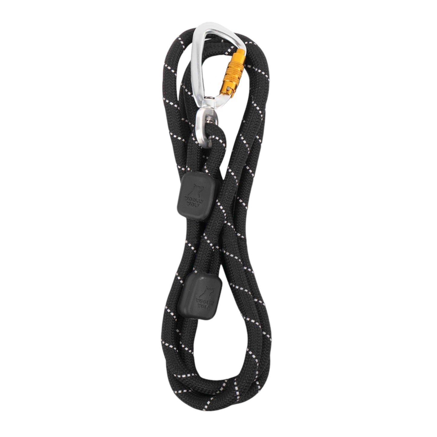 Woolly Wolf Rope Leash Black