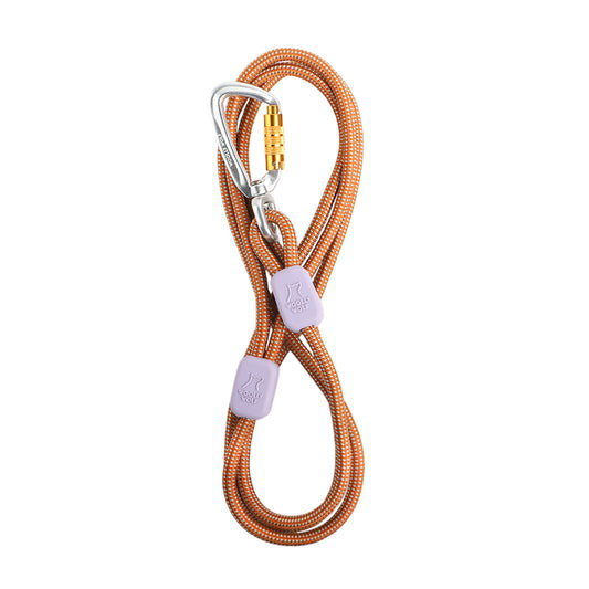 Woolly Wolf Rope Leash Thin Terracotta Mix