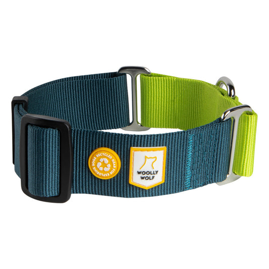 Color Block Martingale Collar Deep Teal Mix