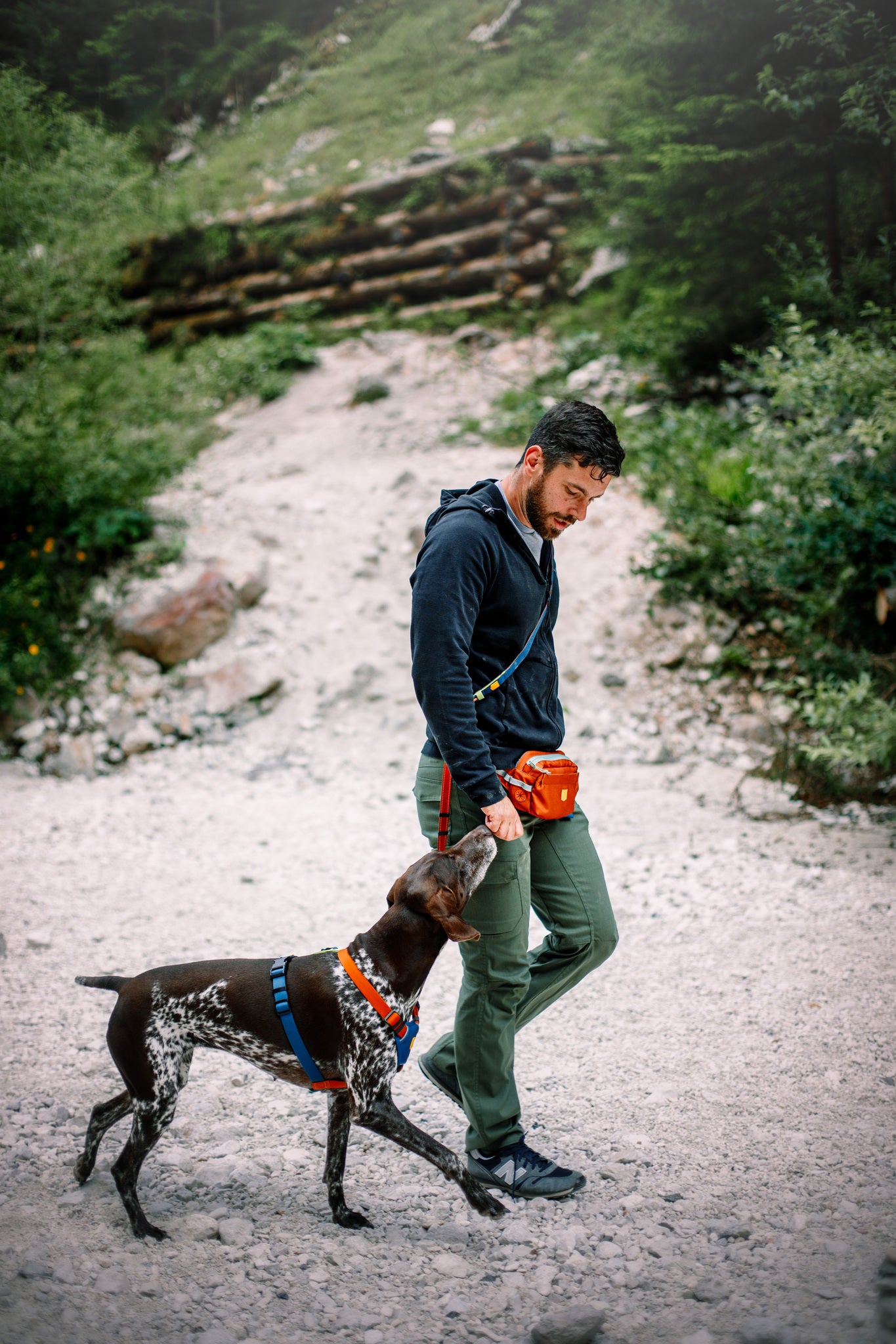 Color Block Multi-use Leash Terracotta Mix